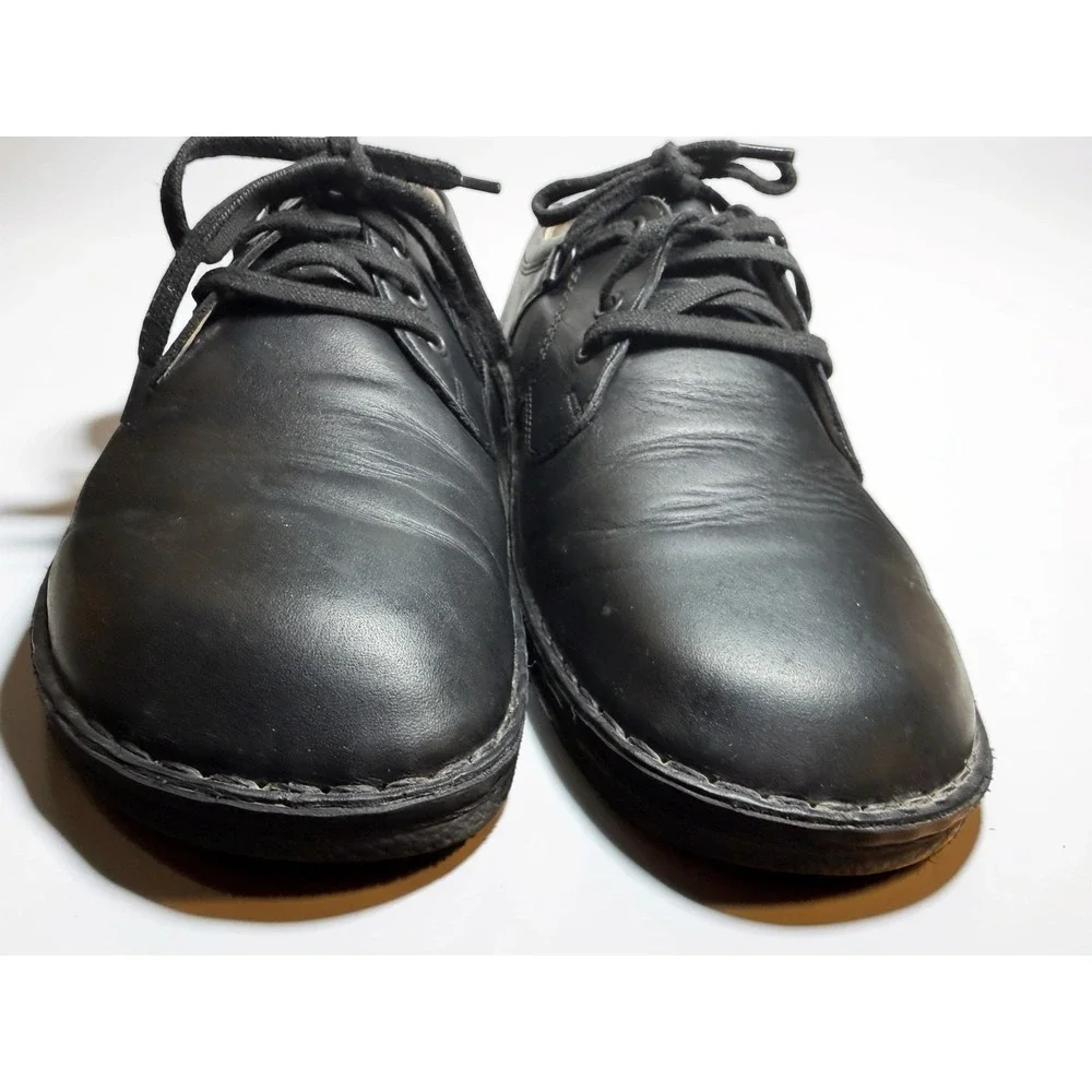 Finn Comfort  VAASA KAFFEE Men's Shoes Size 10.5 EU 44 Black Leather Oxford EUC